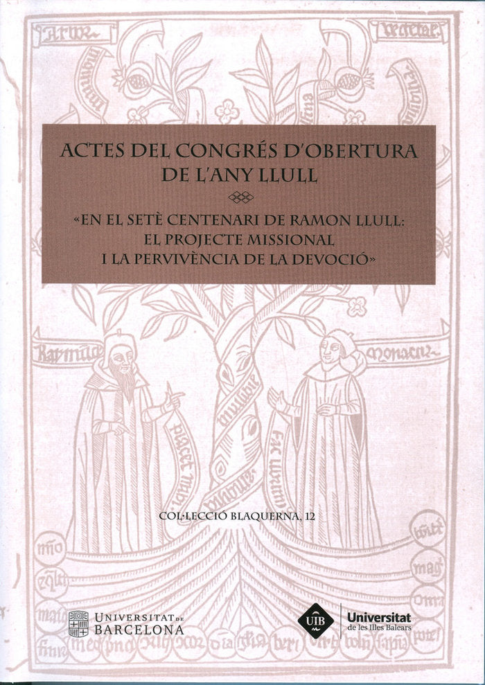 ACTES DEL CONGRES D'OBERTURA DE L'ANY LLULL | portada del libro