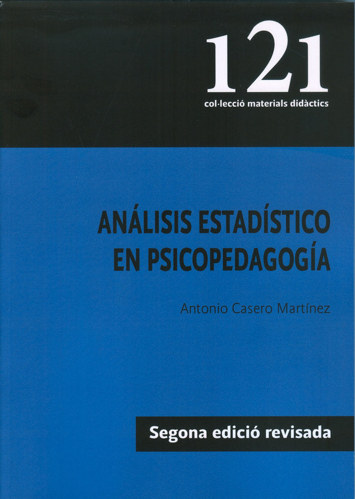 ANALISIS ESTADISTICO EN PSICOPEDAGOGIA, de CASERO MARTíNEZ, ANTONIO | portada del libro