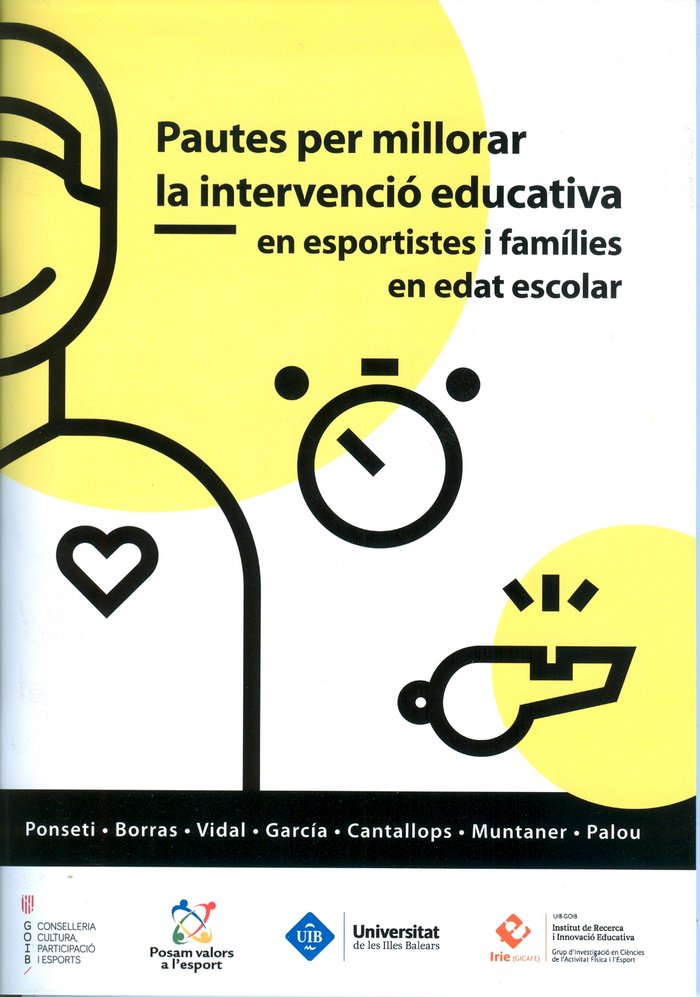 PAUTES PER MILLORAR LA INTERVENCIO EDUCATIVA EN ESPORTISTES, de PONSETI VERDAGUER, FRANCESC XAVIER | portada del libro