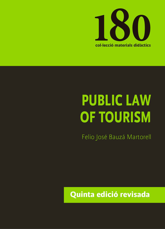 Public law of tourism, de Bauzà Martorell, Felio José | portada del libro