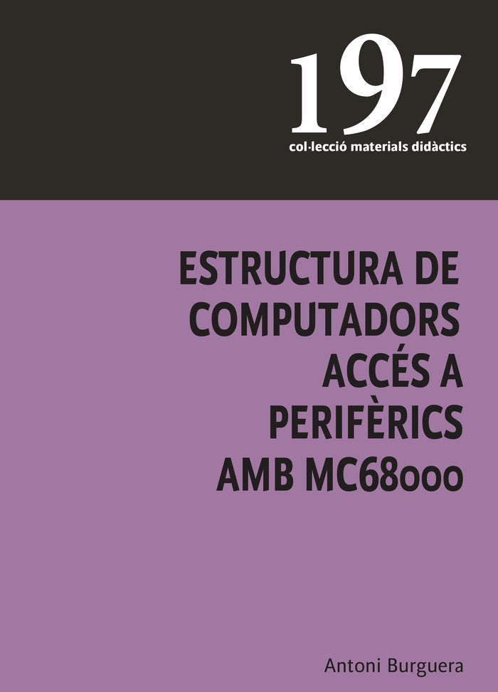 ESTRUCTURA DE COMPUTADORS, de BURGUERA BURGUERA, ANTONI | portada del libro