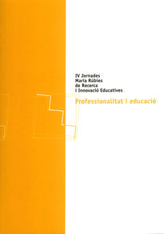 Professionalitat i educació., de Varios autores | portada del libro