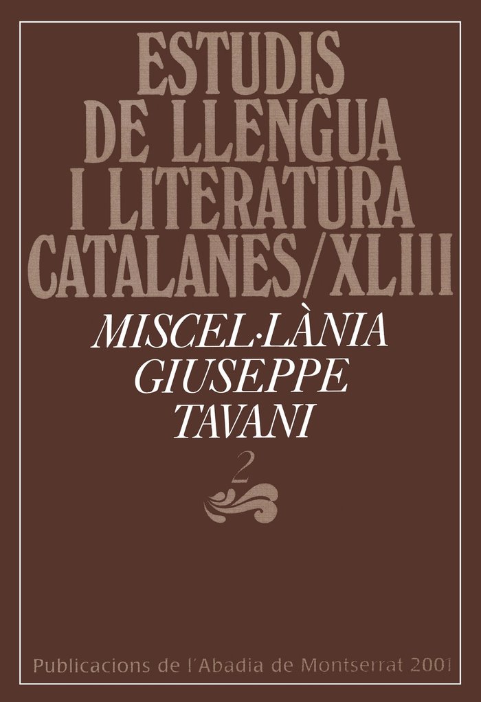 Miscel·lània Giuseppe Tavani, 2, de Varios autores | portada del libro