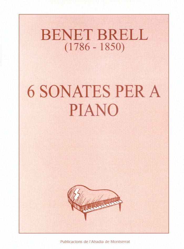 6 sonates per a piano, de Benet, Brell | portada del libro