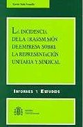 INCIDENCIA DE LA TRANSMISION DE EMPRESA SOBRE LA REPRESENTACION UNITARIA Y SINDICAL, LA, de SOLA I MONELLS | portada del libr