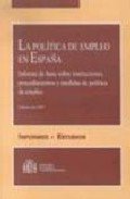 POLITICA DE EMPLEO EN ESPAÑA, LA | portada del libro