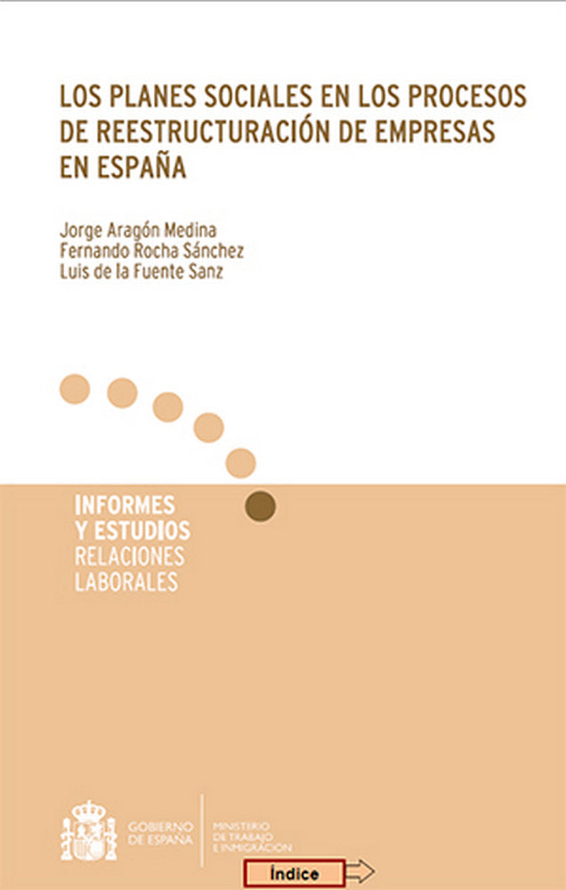 Los planes sociales en los procesos de reestructuración de empresas en España., de Varios autores | portada del libro