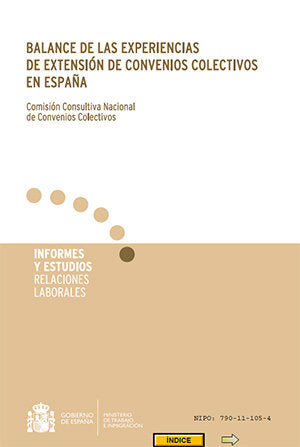 Balance de las experiencias de extensión de convenios colectivos en España., de Desconocido | portada del libro
