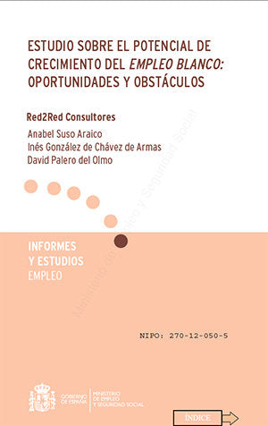 Estudio sobre el potencial del crecimiento del empleo blanco: oportunidades y obstáculos, de Desconocido | portada del libro