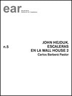 John Hejduk. Escaleras en la Wall House 2, de Barberá Pastor | portada del libro
