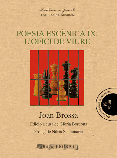 POESIA ESCèNICA IX: LÆOFICI DE VIURE, de BROSSA I CUERVO, JOAN | portada del libro