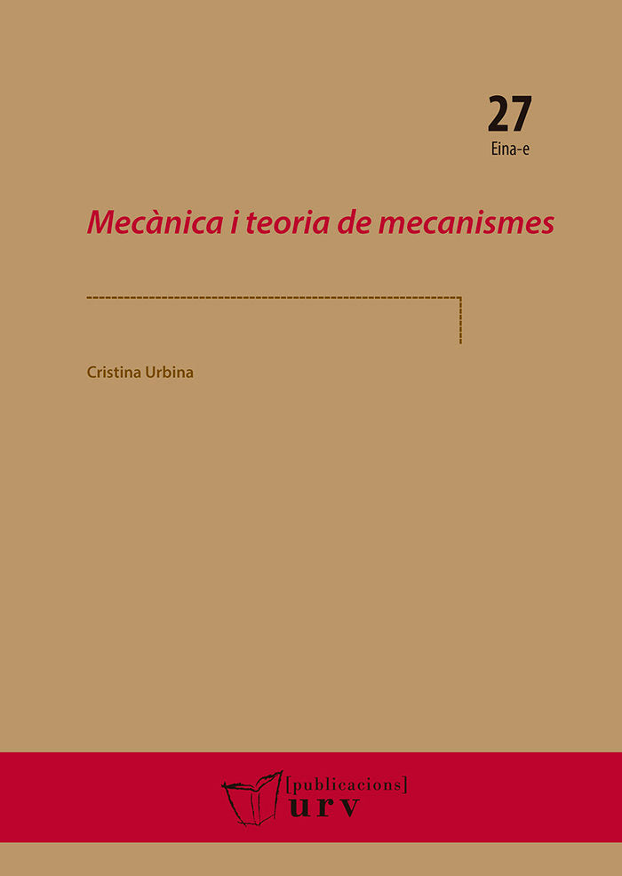 Mecànica i teoria de mecanismes, de Urbina Pons | portada del libro