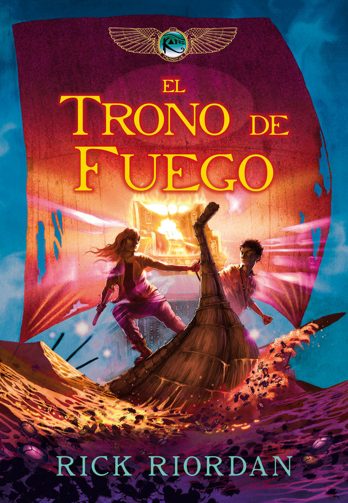 El trono de fuego (Las crónicas de los Kane 2), de Riordan, Rick | portada del libro