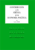 CONTRIBUCION A LA CRITICA DE LA ECONOMIA POLITICA, de MARX | portada del libro