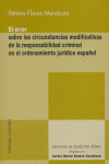 ERROR SOBRE CIRCUNSTANCIAS MODIFICATIVAS RES.CRIMI.ORD.JUR.E, de FLORES MENDOZA | portada del libro