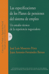 ESPECIFICACIONES PLANES PENSIONES SISTEMA EMPLEO, de AA.VV. | portada del libro