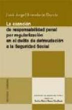 EXENCION,LA RESPONSABILIDAD PENAL REGULARIZACION DELITO, de José Ángel Brandariz García | portada del libro