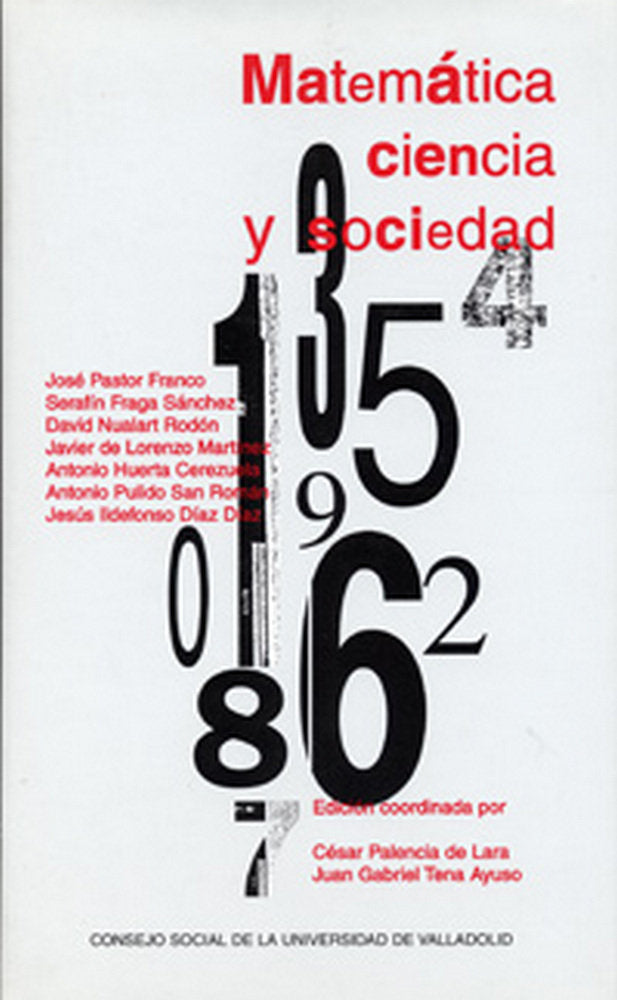 MATEMÁTICA, CIENCIA Y SOCIEDAD, de PALENCIA DE LARA | portada del libro