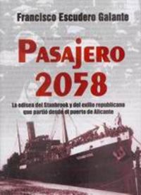 Pasajero 2058, de Escudero Galante | portada del libro