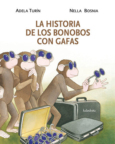 La historia de los bonobos con gafas, de Turin, Adela | portada del libro