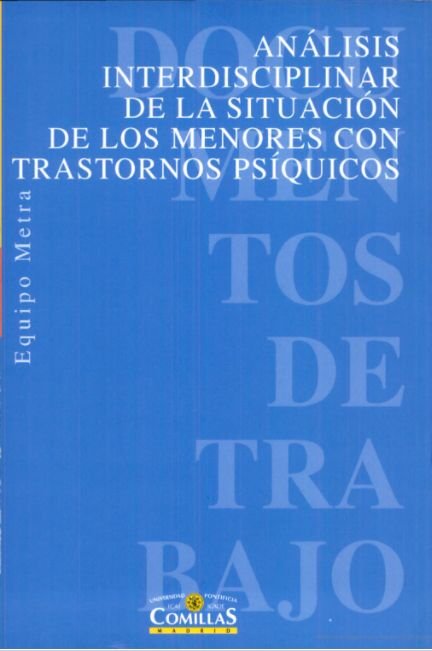 Análisis interdisciplinar de la situación de los menores con trastornos psíquicos, de Varios autores | portada del libro