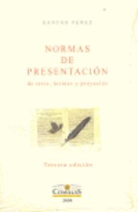 Normas de presentación de tesis, tesinas y proyectos, de PEREZ MARTIN | portada del libro
