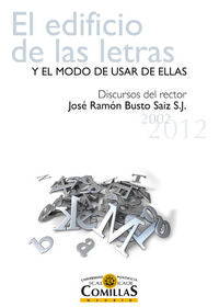 El edificio de las letras y el modo de usar de ellas, de Busto Saiz | portada del libro