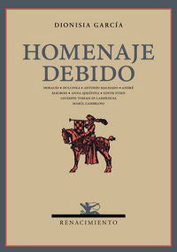 Homenaje debido, de García, Dionisia | portada del libro