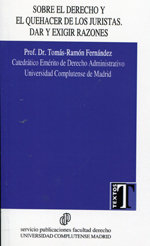 SOBRE EL DERECHO Y EL QUEHACER DE LOS JURISTAS, de FERNANDEZ | portada del libro