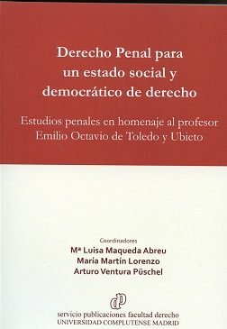 Derecho Penal para un Estado Social y Democrático de Derecho, de MAQUEDA ABREU | portada del libro