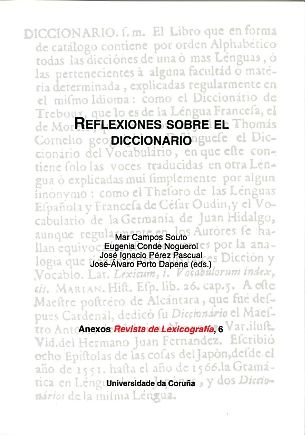Reflexiones sobre el diccionario, de Varios autores | portada del libro