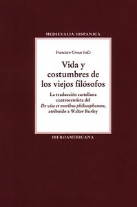 VIDA Y COSTUMBRES DE LOS VIEJOS FILOSOFOS, de CROSAS | portada del libro