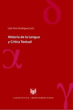 Historia de la lengua y cr¡tica textual | portada del libro