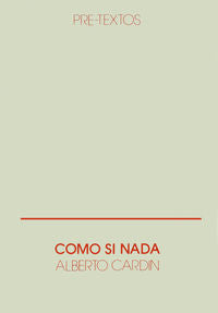 COMO SI NADA  PT-37, de CARDIN | portada del libro