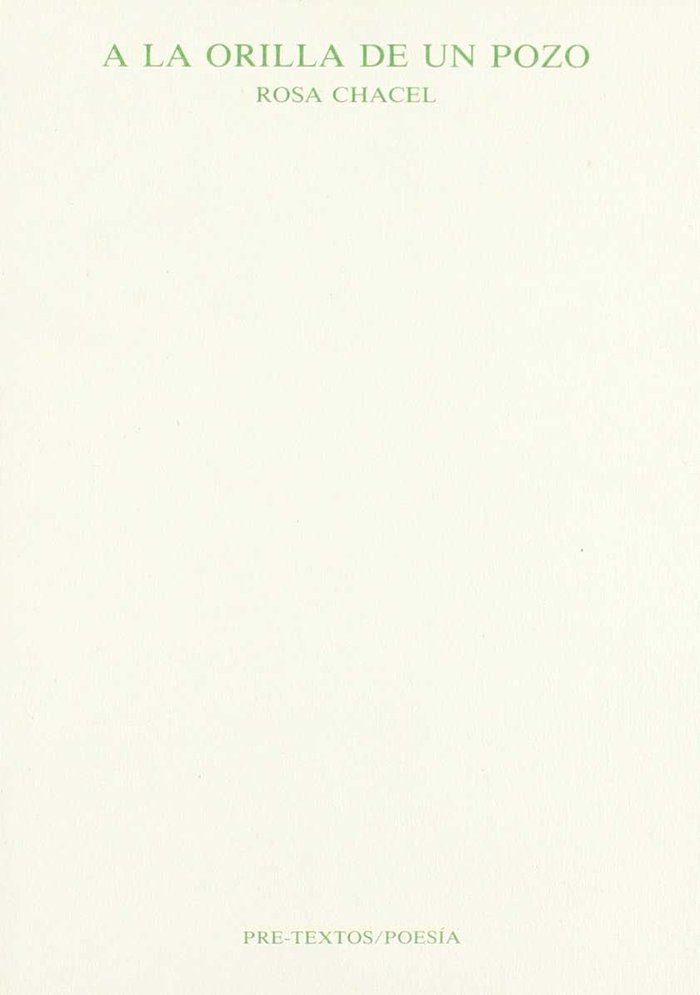 ORILLA DE UN POZO  PT-69   *, de CHACEL | portada del libro