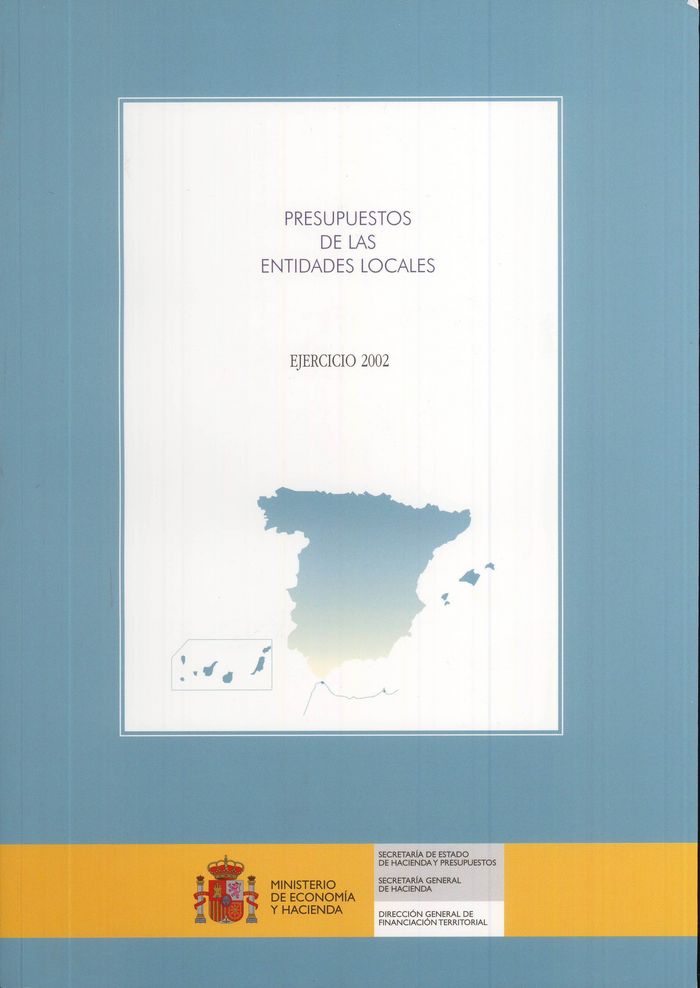 Presupuestos de las entidades locales. Ejercicio 2002 | portada del libro