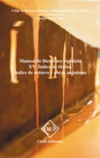 CENLIT MANUAL LITERATURA ESPAÑOLA XV, de Felipe B. Pedraza Jiménez | portada del libro