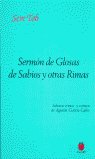 SERMON DE GLOSAS DE SABIOS Y OTRAS RIMAS, de SEM TOB DE CARRION | portada del libro