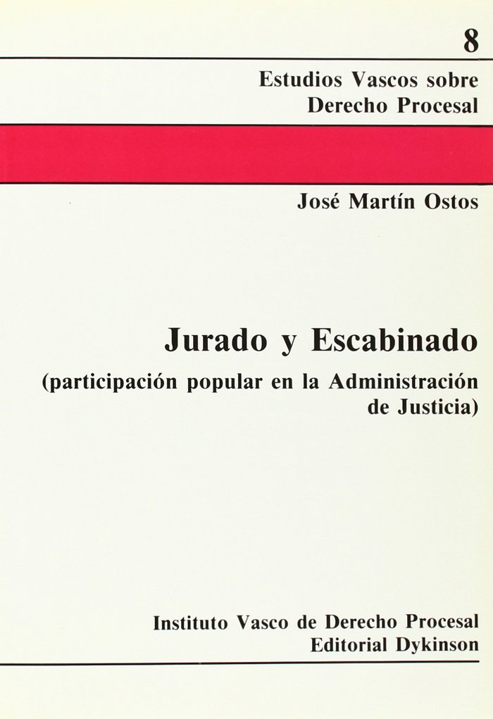 Jurado y escabinado, de MARTIN OSTOS | portada del libro