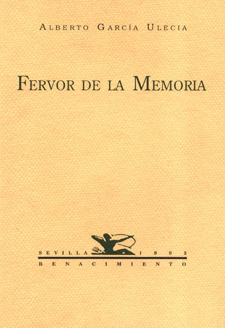 FERVOR DE LA MEMORIA POESIA, de GARCIA ULECIA,ALBERTO | portada del libro
