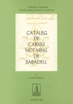 Catàleg de l'Arxiu Notarial de Sabadell, de Molinero, Josefina | portada del libro