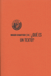 ¿Qué es un texto?, de Chartier, Roger | portada del libro