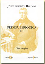 PREMSA PERIODICA III, de BERNAT I BALDOVI, JOSEP | portada del libro