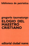 Elogio del maestro cristiano, de Gregorio Taumaturgo | portada del libro