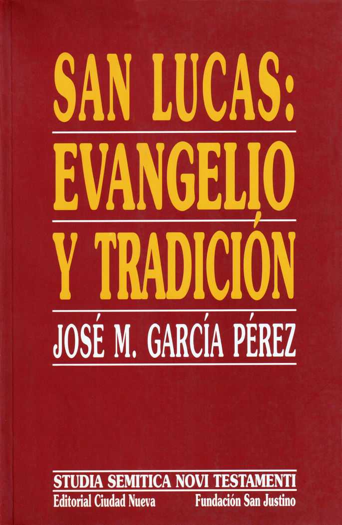 San Lucas: Evangelio y tradición, de García Pérez | portada del libro