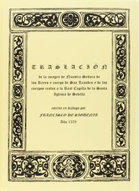 TRASLACION DE LA IMAGEN DE NTRA.SRA.DE LOS REYES, de DE SIGUENZA | portada del libro