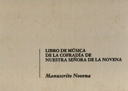 Libro de música de la Cofradía de Nuestra Señora de la Novena | portada del libro