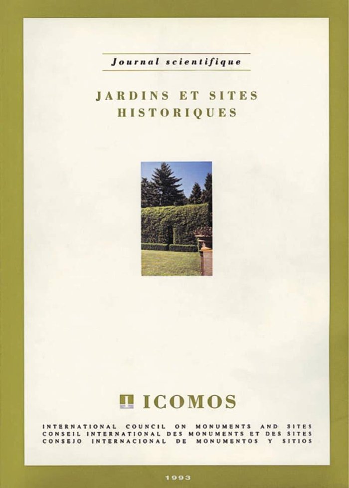 Jardins et Sites Historiques, de ICOMOS-IFLA | portada del libro
