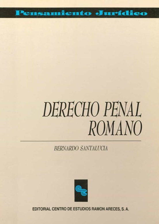 Derecho Penal Romano, de SANTALUCIA | portada del libro