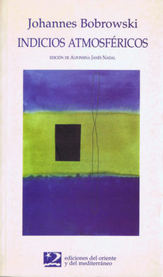 Indicios atmosféricos, de Bobrowski, Johannes | portada del libro